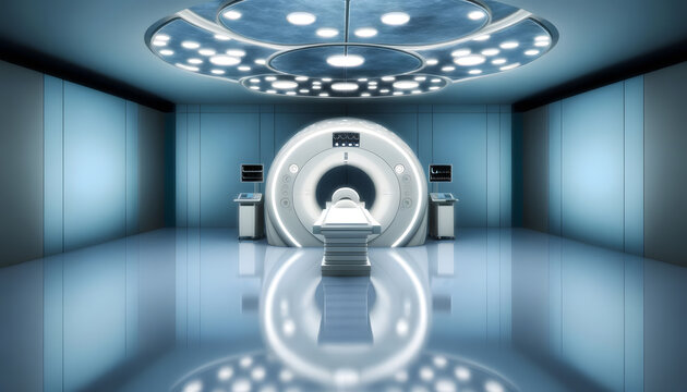 Futuristic Medical Imaging Facility: State-of-the-Art MRI Suite with Advanced Diagnostic Capabilities