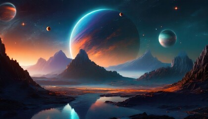 alien planet in space