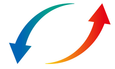 矢印　上向き　下向き　セット　アップ　ダウン	