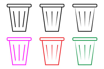 Garbage disposal icon vector electronic devices collection for web, apps and UI.
