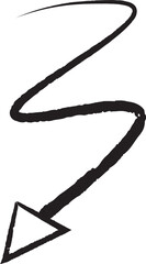 Hand Drawn Straight Arrow