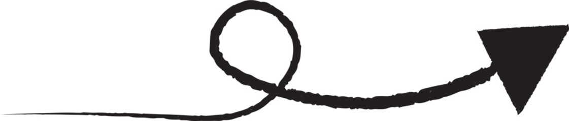 Hand Drawn Straight Arrow