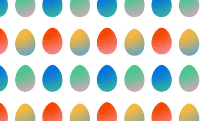 Easter eggs seamless pattern in retro style. Easter celebration and pixel art concept. Wallpaper for digital content, games, sticker, and web.