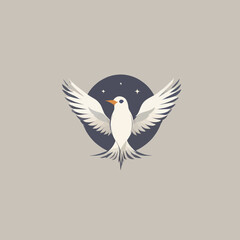 Bird logo Cartoon Design Very Cool