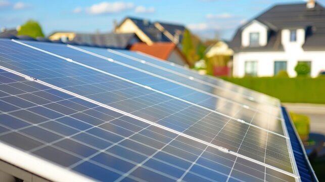 Solar panels installed on the roof of a residential home, reflecting a commitment to sustainable energy and a cleaner environment.