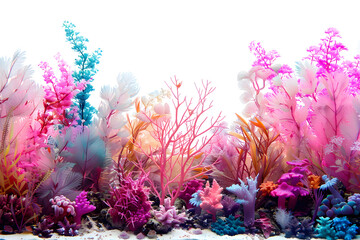 Fototapeta na wymiar Underwater Wonderland isolated on white background