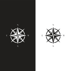 Vector compass rose with North, South, East and West indicated	 - obrazy, fototapety, plakaty