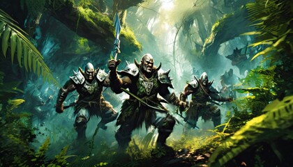 Obraz premium orcs in the forest