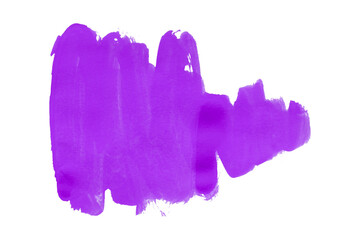 Purple watercolor background. Artistic hand paint. Isolated on transparent background.
