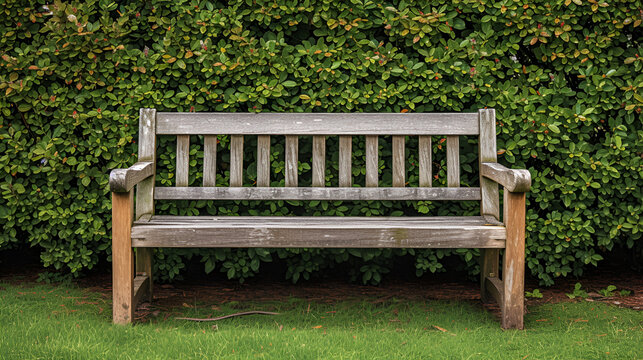  bench in garden, generative ai
