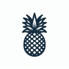 flat logo vector isolated pineapple fruit, cartoon, white background