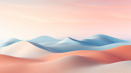 Fototapeta na wymiar Abstract pastel desert landscape.