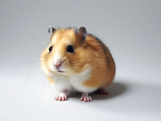 Sweet dwarf hamster. Isolated illsustration with cute pet.