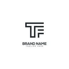 Modern letter TF FT logo design vector template. Initials monogram icon.
