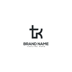 Modern letter TK KT logo design vector template. Initials monogram icon.