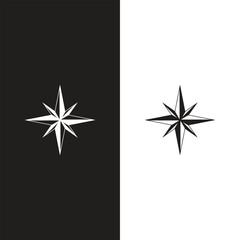 Hand Drawn Compass Line Icon with Editable Stroke