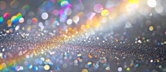 A gray light glitter background is overlaid with a blurred effect, creating a stunning visual of...