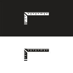 Black scale for rulers. Different units of measurement. Vector illustration	