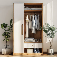 wardrobe in a bedroom