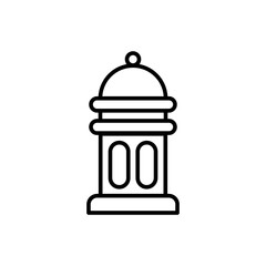 Islamic lantern outline icons, minimalist vector illustration ,simple transparent graphic element .Isolated on white background