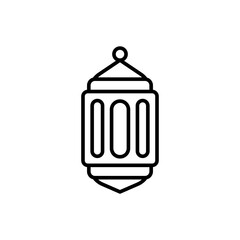 Islamic lantern outline icons, minimalist vector illustration ,simple transparent graphic element .Isolated on white background