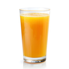 Orange juice glass isolated on white background - obrazy, fototapety, plakaty
