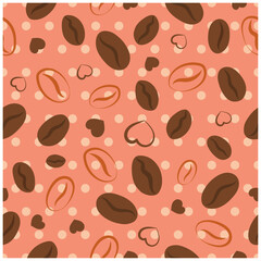Coffee Beans Pattern Background