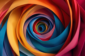 Multicolored paper flower