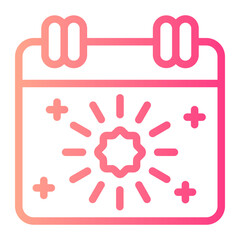 Obraz premium calendar gradient icon