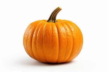 Orange pumpkin on white background