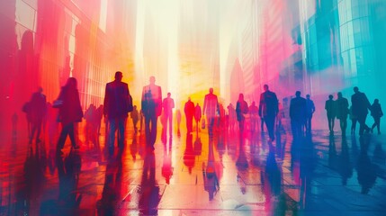 Abstract Business Crowd - obrazy, fototapety, plakaty