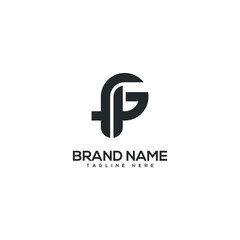 Modern letter FC CF logo design vector template. Initials monogram icon.