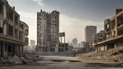 urban spaces now transformed into desolate landscapes
