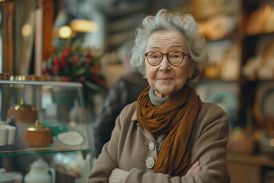 Senior Business Woman In Shop