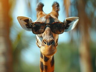 Cool Giraffe with Sunglasses
