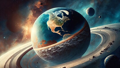 earth in space