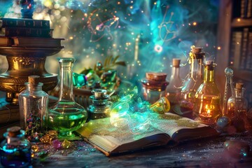 Nanotechnology in sorcerers lair, modern alchemy, blending science and magic