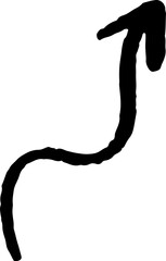 Grunge arrows set. Handmade