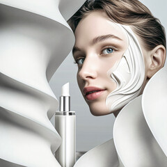 woman with lipsticks 