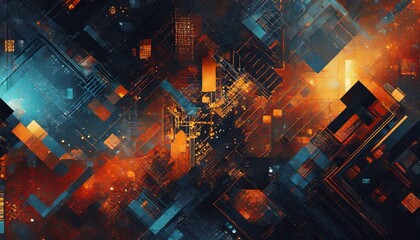 Fototapeta premium background with code
