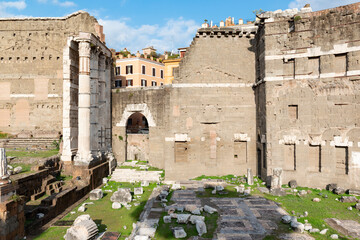 view of Rome from Via dei Fori Imperiali (Imperial Forums)