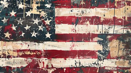 Stars, Stripes, and Grunge: The American Flag as Abstract Background Art