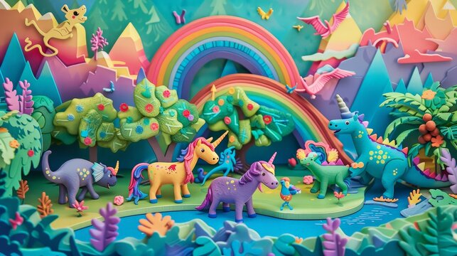 Solve a 3D puzzle in a world where autism awareness is symbolized by rainbows, with unicorns, dinosaurs, and sloths leading the way
