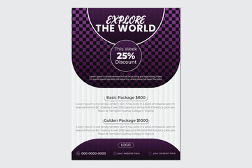 Modern Travel flyer design and template