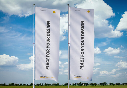 Two Vertical Flags 01