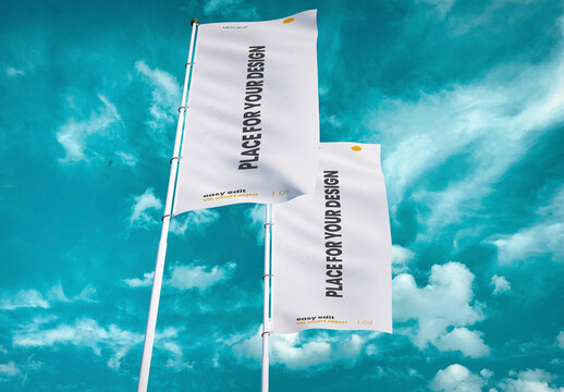 Two Vertical Flags 04