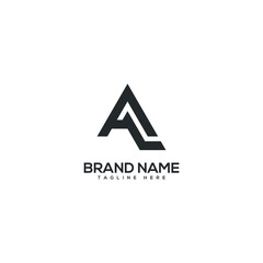 Alphabet AL LA letter logo design vector elements. Initials monogram icon.