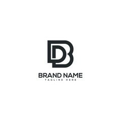 Alphabet BD DB letter logo design vector elements. Initials monogram icon.