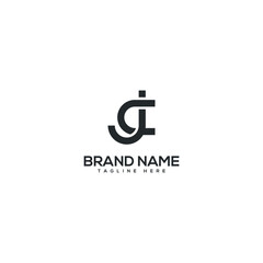 Alphabet JC CJ letter logo design vector elements. Initials monogram icon.