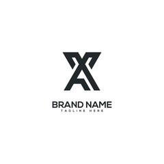Alphabet XA AX letter logo design vector elements. Initials monogram icon.